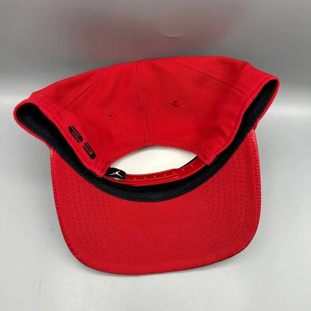 Air Jordan 23 Hat Men Red Jumpman Snap Back Cap Cow Leather Brim